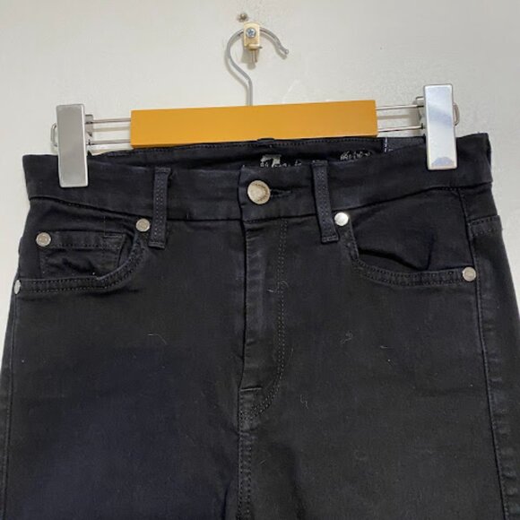 7 for all mankind The High Waist Women's Black Skinny Jeans Size 27 - Picture 4 of 10